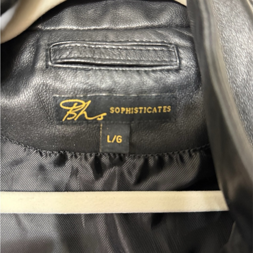 Chico's Classic Black Leather Jacket - Picture 9 of 9
